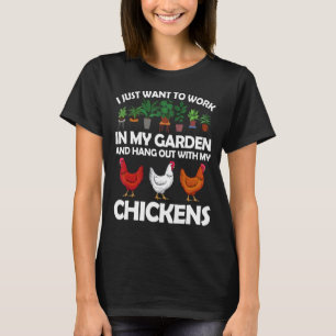 Hühner für Männer Gartengarten Hühnergarten T-Shirt