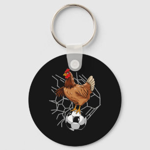 Hühner-Fußball-Fußballspieler-Sport _1 Schlüsselanhänger