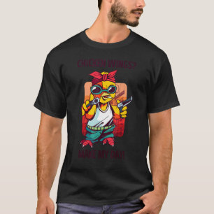 Hühner Gangster Grafik Parodie Vegan Vegetarier T-Shirt