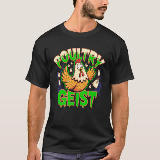 Hühner-Geist-Poultrygeist-Halloween-Kostenfarmer T-Shirt