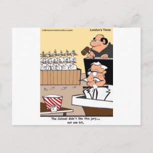 Hühner-Gerichtsraum-Drama Lustige Geschenke & T-Sh Postkarte