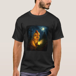 Hühner Grusel Horror Nacht Taschenlampe Halloween T-Shirt