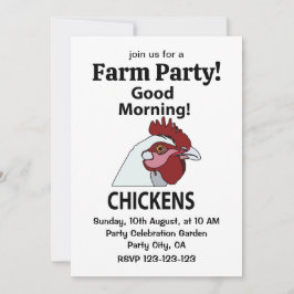 Hühner Guten Morgen lustiges Hühnchen Einladung
