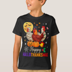 Hühner Halloween Erntedankfest Weihnachten Frohes  T-Shirt