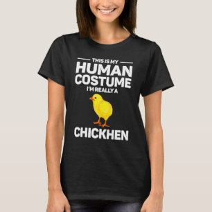 Hühner-Halloween-Kostüm süßes gelbes Küken T-Shirt