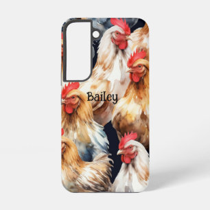 Hühner Henne Hahn Eier mit individuellem Namen Samsung Galaxy Hülle