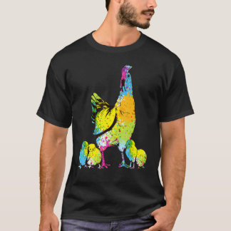 Hühner Hennen Küken Geflügelbauer im Vintage-Stil  T-Shirt