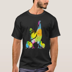 Hühner Hennen Küken Geflügelbauer im Vintage-Stil  T-Shirt
