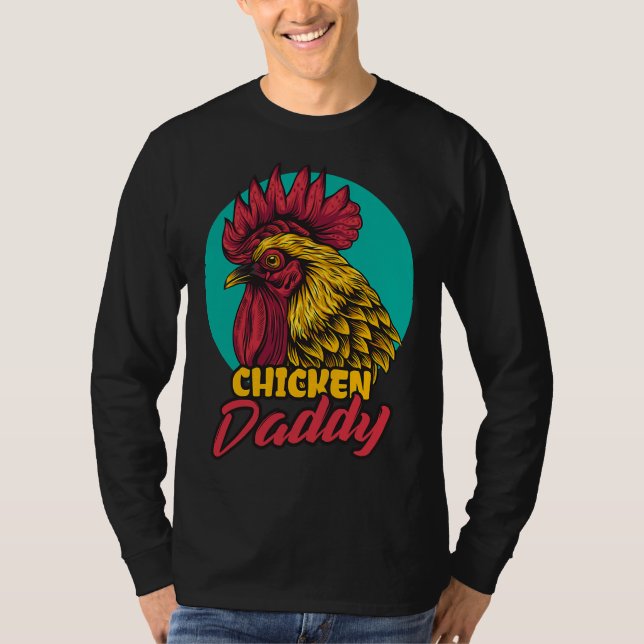 Hühner-Hintern Hühner-Vater-Bauer T-Shirt (Vorderseite)