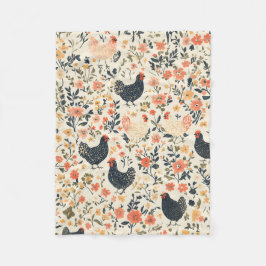 Hühner, Hühner \ Blume Hütte Fleecedecke