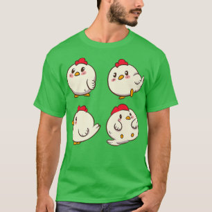 Hühner Hühner Niedlich Kawaii Anime Kawaii Japan T-Shirt