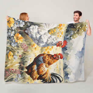 "Hühner im Blut: Zaubernde Fleece-Blanket Fleecedecke