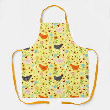 Hühner im Garten, mit Blume, und Bugs