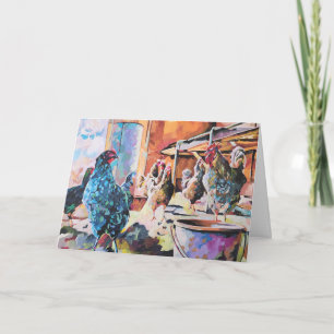 Hühner in der Scheune Karte