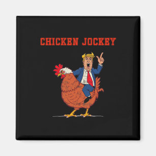 Hühner-Jockey lustiger Trump-Meme  Magnet