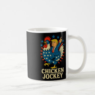 Hühner-Jockey-Trump lustiger Meme Kaffeetasse