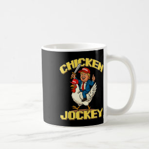 Hühner-Jockey-Trump-lustiges-Meme 1 Kaffeetasse