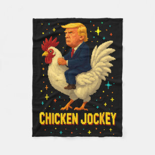 Hühner-Jockey-Trump-lustiges-Meme 2  Fleecedecke