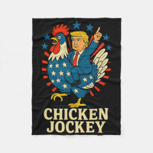 Hühner-Jockey-Trump-lustiges-Meme Fleecedecke