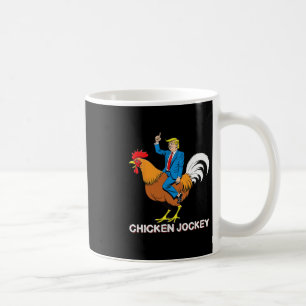 Hühner-Jockey-Trump-lustiges-Meme-surrealer-Humor- Kaffeetasse
