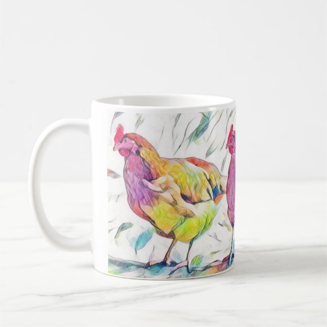 Hühner Kaffeetasse (Links)