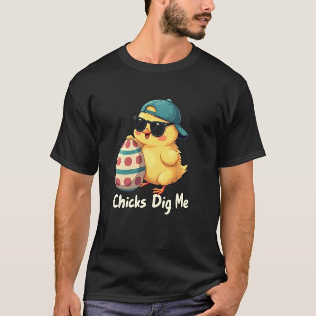 Hühner küssen mich Ei T-Shirt (Vorderseite)