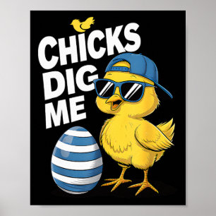 Hühner küssen mich Kleinkind Jungen Ostern Jungen Poster