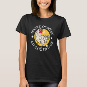 Hühner-Lay-devikierte Eier Kostüm Halloween T-Shirt