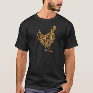 Hühner-Leoparden-Druck-Henne-Geflügel-Tier-Frauen- T-Shirt