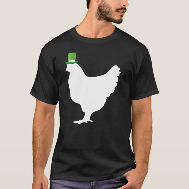 Hühner Leprechaun Irischer St. Patrick Tag T-Shirt (Vorderseite)