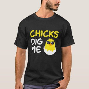 Hühner Lieben Mich Ostern Pun Cool Huhn Eiersuche T-Shirt