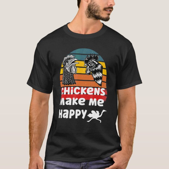 Hühner machen mich glücklich T-Shirt (Vorderseite)