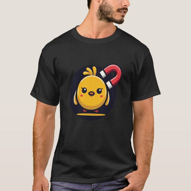 Hühner-Magnet Süß Lustig T-Shirt (Vorderseite)