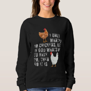Hühner-Mama-Papa-Bauer  Landwirtschaft-Humor Unise Sweatshirt