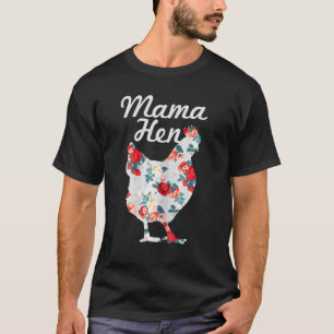 Hühner-Mama Vintage Blumen Mutter Frauen T-Shirt