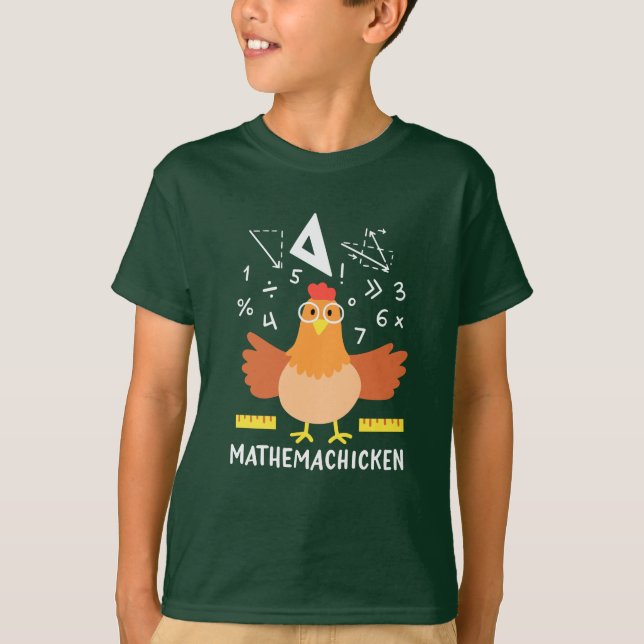 Hühner-Math-Gag Lustig Mathemahuhn T-Shirt (Vorderseite)
