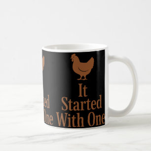 Hühner-Mathematik Zu viele Hühner Hühnerhof Geflüg Kaffeetasse