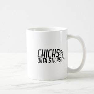 Hühner mit Sticken Womens Lacrosse Kaffeetasse