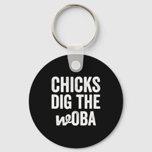 Hühner mögen die Woba-Sabermetrik für Baseball-CoA Schlüsselanhänger