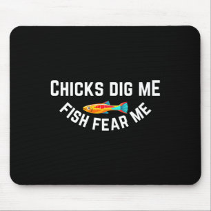 Hühner mögen mich, Fische fürchten mich Mousepad