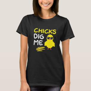 Hühner mögen mich Ostertags Humor Vintage Huhn Ei T-Shirt