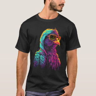 Hühner-Motiv cooler Hahn Vogel Bauer Huhn T-Shirt