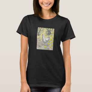 Hühner-Mutter und Baby-Küken Vintage T-Shirt