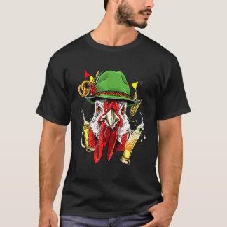 Hühner-Oktoberfest-Lederhosen-Kostüm deutsches Bie T-Shirt