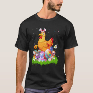 Hühner-Oster-Eier-Suche-Hasen-Ohr-Huhn-Ostern S T-Shirt