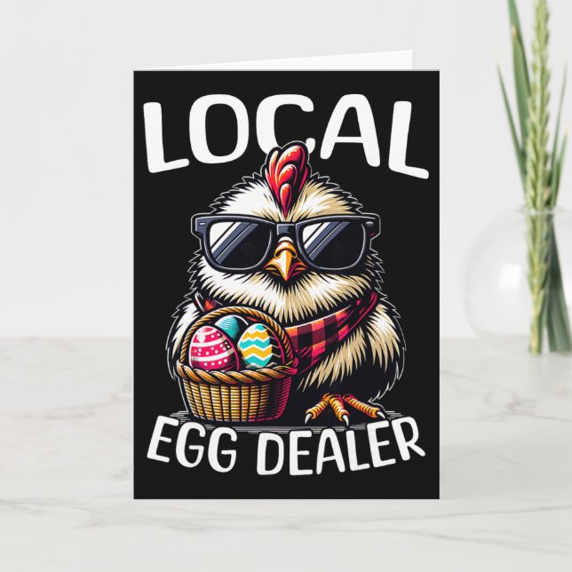 Hühner Osterhase lokaler Eierhändler  Karte (Vorderseite)
