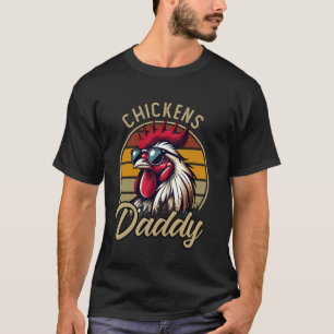 Hühner-Papa Vintage Retro Lustiges Vater-Geschenk T-Shirt