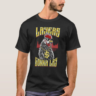 Hühner-Rapper 1980er Hip-Hop-Design für Rap-Künstl T-Shirt