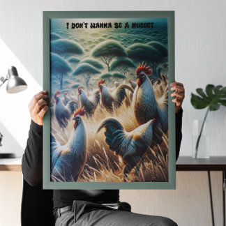 Hühner Roaming kostenlos Poster