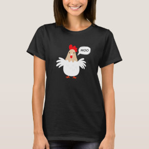 Hühner-Shirt Moo Lustige Kuh Hühnerliebhaber-Gesch T-Shirt